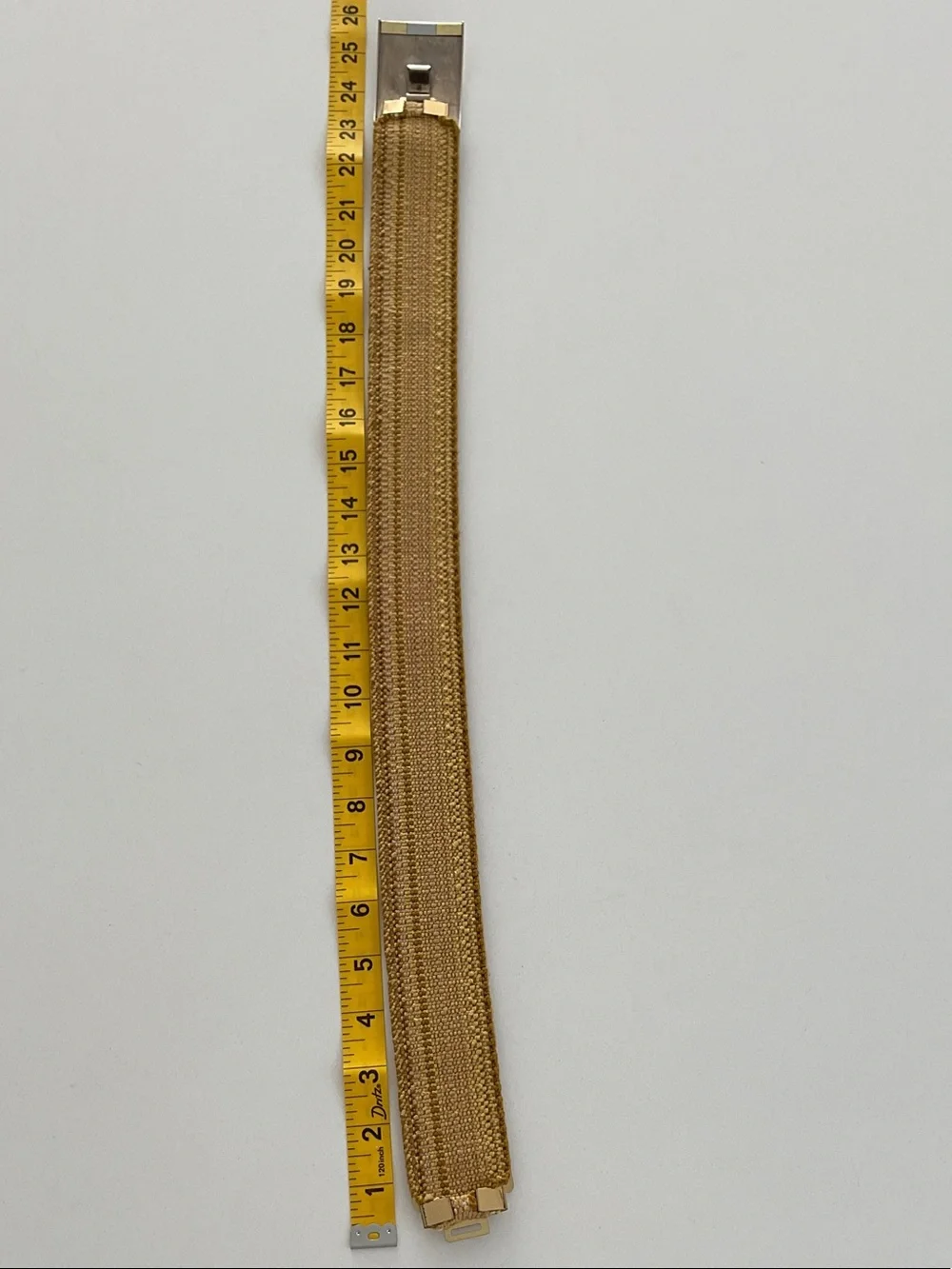 Vintage Fish Scale Stretch Belt Gold Mesh Belt with Metallic Accent unisex